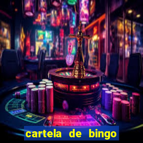 cartela de bingo pra imprimir