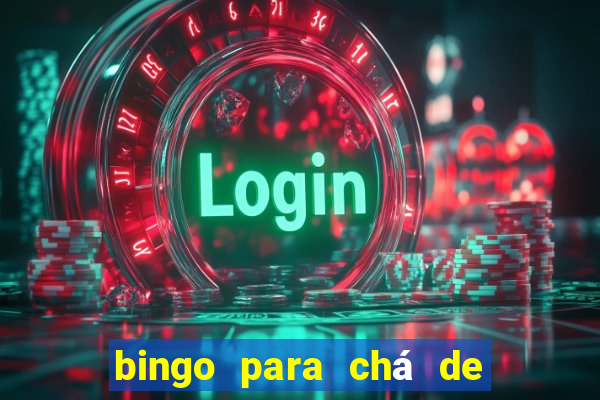 bingo para chá de bebê para imprimir grátis