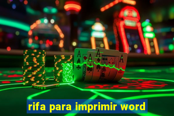 rifa para imprimir word