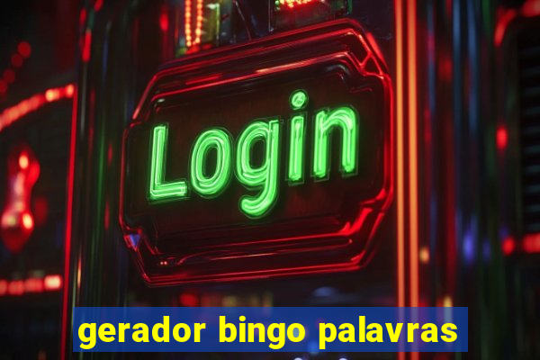 gerador bingo palavras